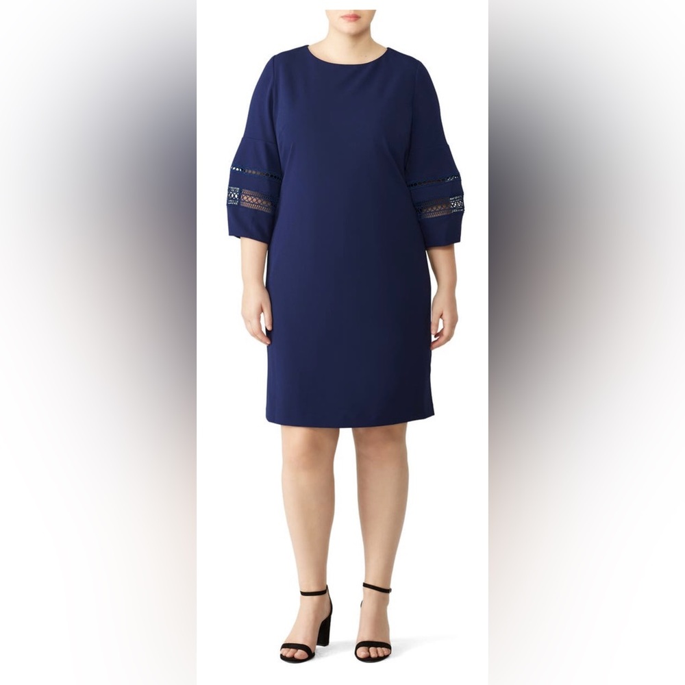 NWOT. Lauren Ralph Lauren Blue Courtenia Dress 14W